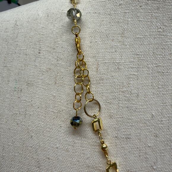 NEW!  Rose necklace kaleidoscope Crystal made by Swarovski Pendant beaded chain - Picture 4 of 7